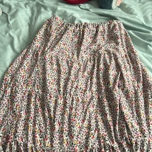 Indigo rose super soft flower long skirt